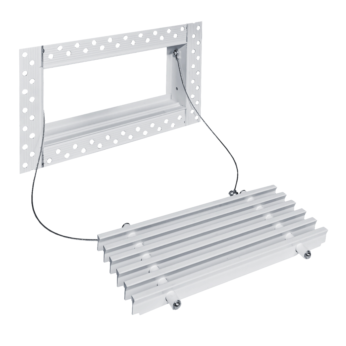 Дизайнерская съемная решетка для скрытого монтажа Brofer FUTURE-10 300x100 белая