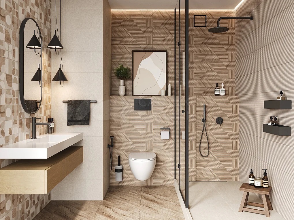 Теневой диффузор под плитку с вентилятором FoZa VD5 скрытого монтажа, под плитку