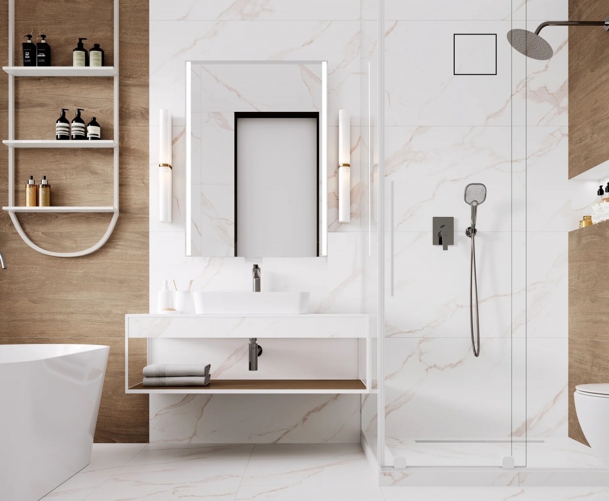 Решетка скрытого монтажа FoZa ПОД ПЛИТКУ 207х207 с вентилятором 100СНК, обратный клапан, таймер+датчик влажности, черная, 100мм