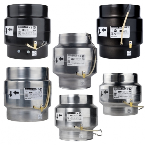 Канальный высокотемпературный жаростойкий вентилятор Mmotors вок 135/100 т(+150°С)