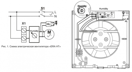 Вентилятор накладной ERA ERA 4S HT D100 с антимоскитной сеткой, датчиком влажности с таймером