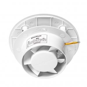 Вытяжной тонкий вентилятор SlimVent МV 100, пластик круг белый матовый