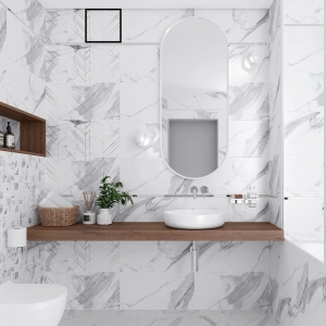 Теневой диффузор под плитку с вентилятором FoZa VD5 скрытого монтажа, под плитку